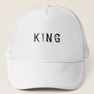 Personalized Custom King Text name White Colour Trucker Hat