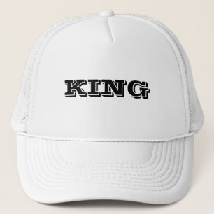 Personalized Custom King Text name White Colour Trucker Hat