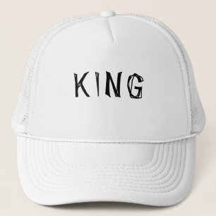Personalized Custom King Text name White Colour Trucker Hat