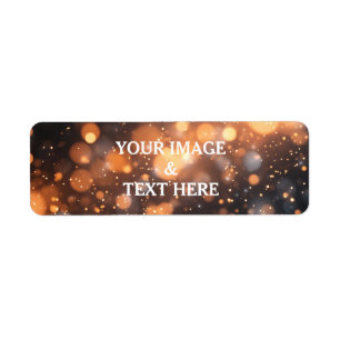 Personalized Custom Label Gold Glitter