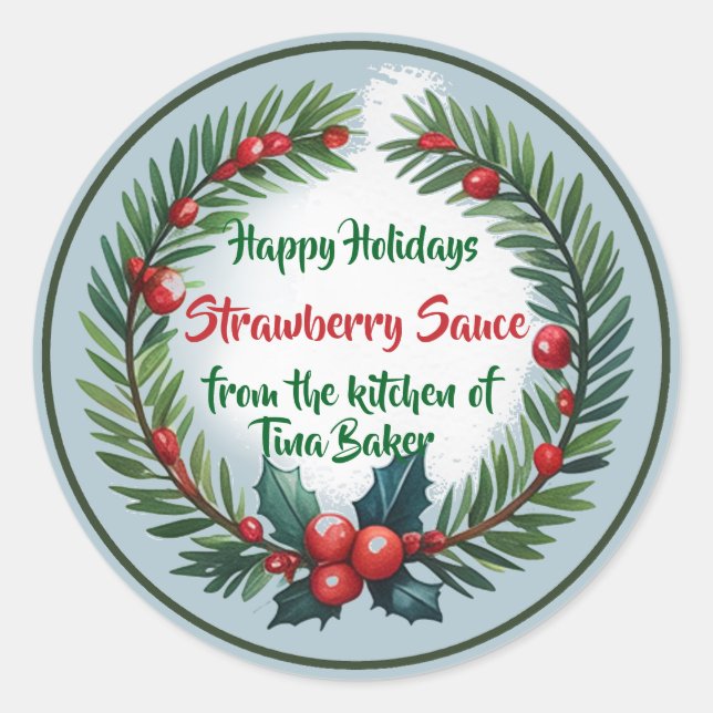 Personalized Custom Labels Holiday Festive (Front)