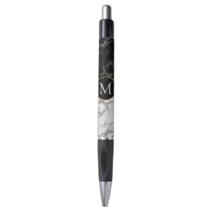 Personalized Custom Letter Pen with Marble Design
