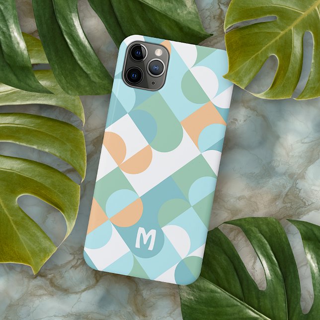 Personalized Custom Light Teal Blue Green Retro Case-Mate iPhone Case (Creator Uploaded)
