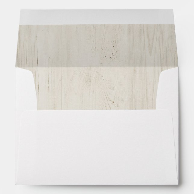 Personalized Custom Light Wood Lined Envelope (Back (Bottom))