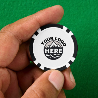 Personalized Custom Logo and Text White Poker Chips