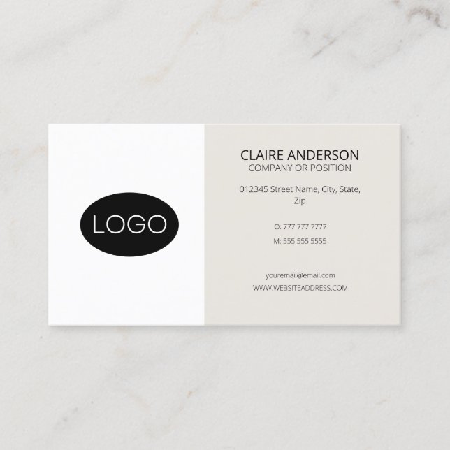 Personalized, Custom Logo Business Card (Front)