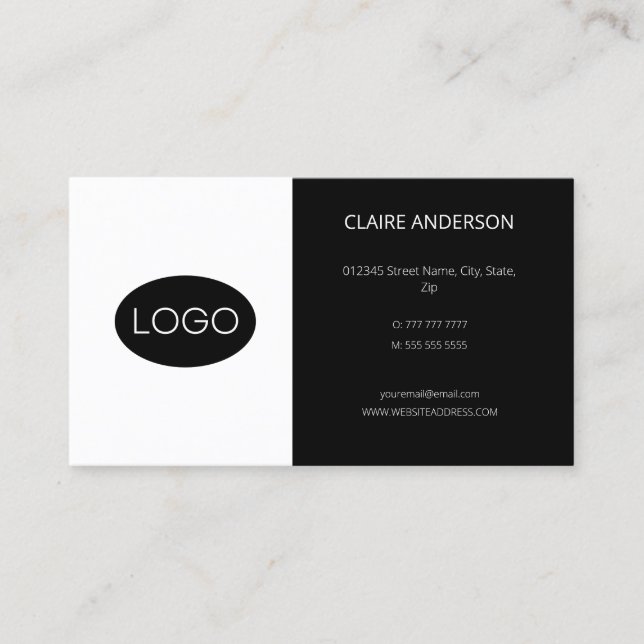 Personalized, Custom Logo Business Card (Front)