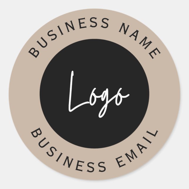 personalized custom logo business  classic round sticker (Front)
