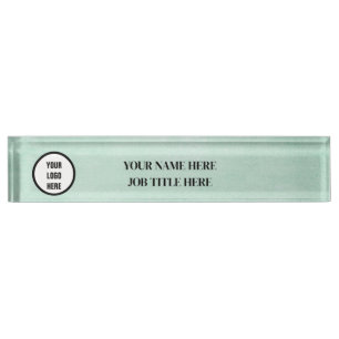 Personalized Custom Logo Elegant Desk Nameplate