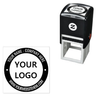 Personalized Custom Logo Name Website Round Stamp
