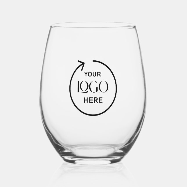 Personalized Custom Logo  Wine Glass (Front)
