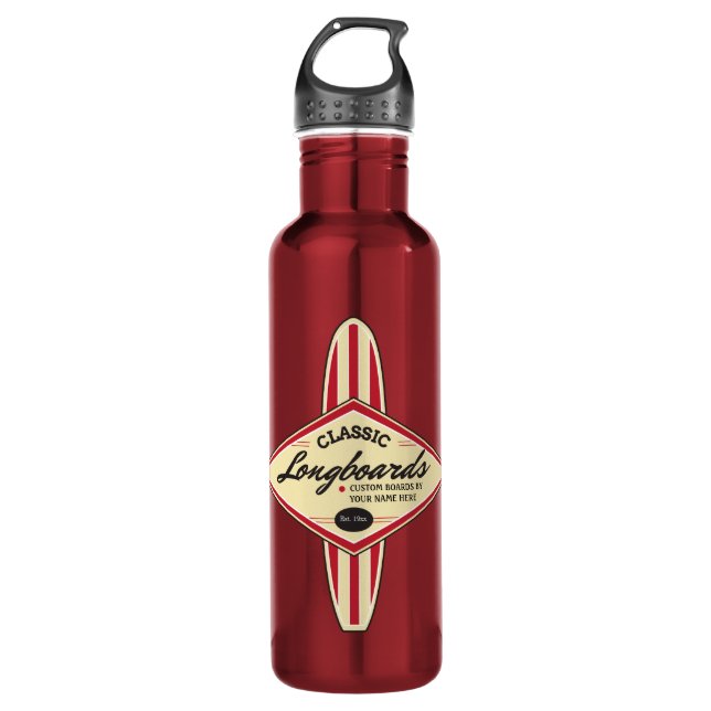Personalized Custom Longboards 710 Ml Water Bottle (Front)