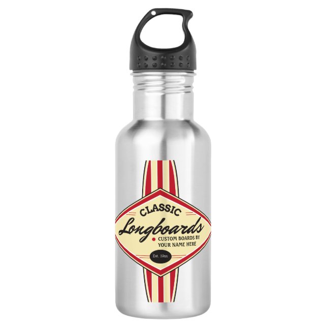 Personalized Custom Longboards 710 Ml Water Bottle (Front)