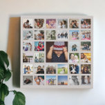 Personalized Custom Made Collage Faux Canvas Print<br><div class="desc">33 Photo Template Personalized Custom Made Collage faux canvas wall art from Ricaso - perfect keepsake - change the background colour by clicking on "customize further"</div>