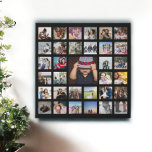 Personalized Custom Made Collage Faux Canvas Print<br><div class="desc">33 Photo Template Personalized Custom Made Collage faux canvas wall art from Ricaso - perfect keepsake - change the background colour by clicking on "customize further"</div>