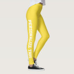 Personalized Custom Made Leggings<br><div class="desc">Easy to Personalize Custom Made leggings from Ricaso - add your own text - change the background colour and text colour and font by clicking on customize</div>