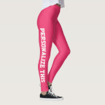 Personalized Custom Made Leggings<br><div class="desc">Easy to Personalize Custom Made leggings from Ricaso - add your own text - change the background colour and text colour and font by clicking on customize</div>