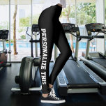 Personalized Custom Made Leggings<br><div class="desc">Easy to Personalize Custom Made leggings from Ricaso - add your own text - change the background colour and text colour and font by clicking on customize</div>