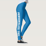 Personalized Custom Made Leggings<br><div class="desc">Easy to Personalize Custom Made leggings from Ricaso - add your own text - change the background colour and text colour and font by clicking on customize</div>