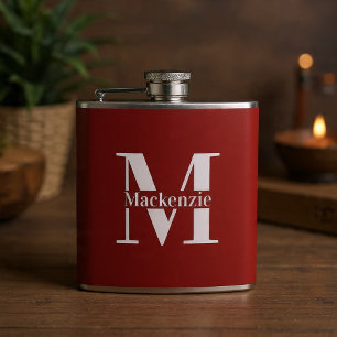 Personalized Custom Made Monogrammed Hip Flask