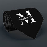 Personalized Custom Made Monogrammed Tie<br><div class="desc">Personalized Custom Made Monogrammed tie by Ricaso - add your own monogram / initial and name to this customizable neck tie (available in other colours in store)</div>