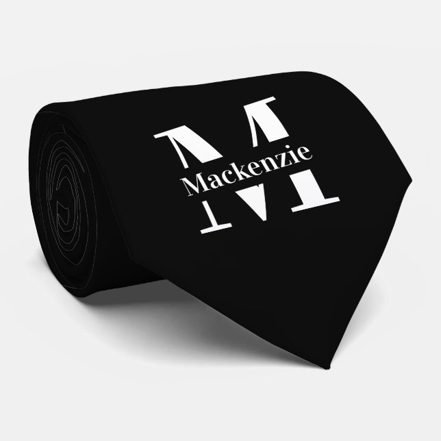 Personalized Custom Made Monogrammed Tie (Rolled)