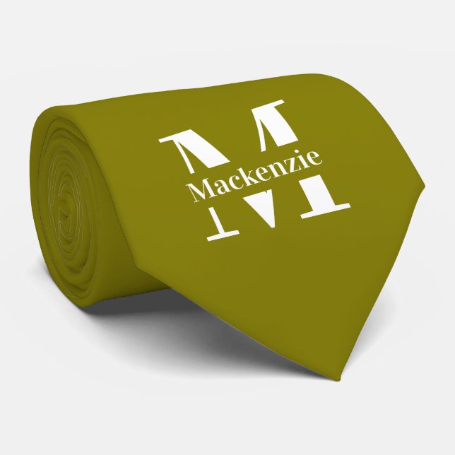 Personalized Custom Made Monogrammed Tie (Rolled)