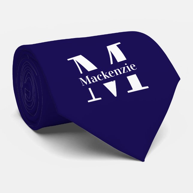 Personalized Custom Made Monogrammed Tie (Rolled)