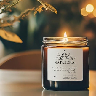 Personalized Custom Message Christmas Candle Label