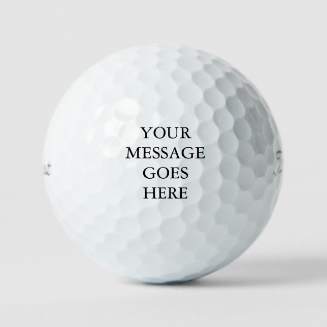 Personalized Custom Message Golf Balls (Front)