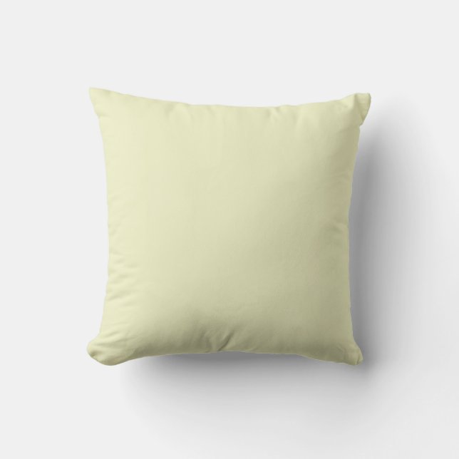 Personalized Custom Minimal Monogram Cream Pillow. Throw Pillow (Front)