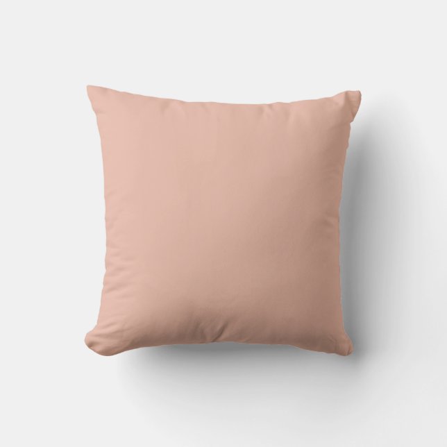Personalized Custom Minimal Monogram Peach Pillow. Throw Pillow (Front)