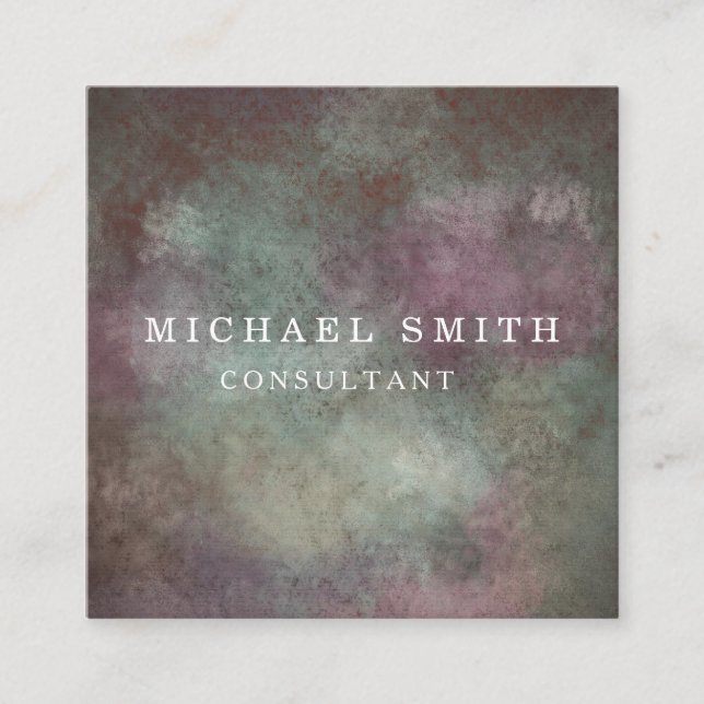 Personalized Custom Minimalist Modern QR Code Logo Square Business Card (Front)