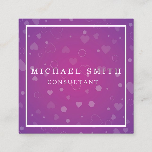 Personalized Custom Minimalist Modern QR Code Logo Square Business Card (Front)