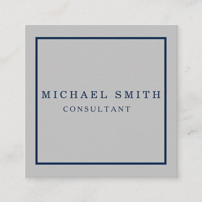 Personalized Custom Minimalist Modern QR Code Logo Square Business Card (Front)