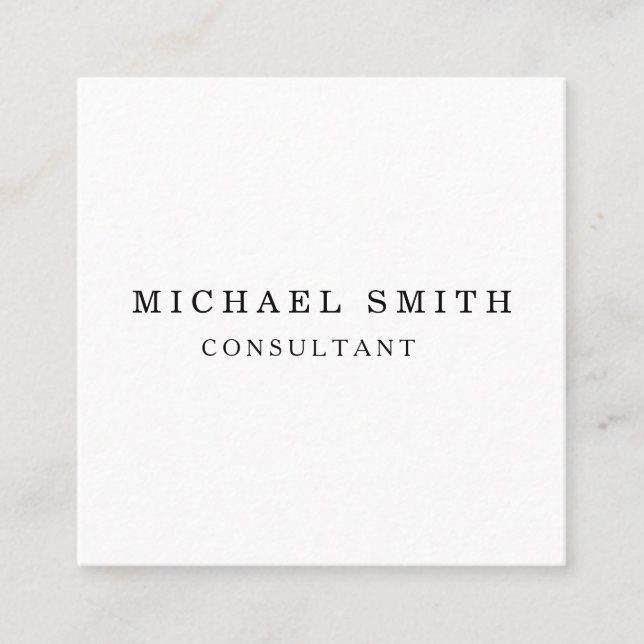 Personalized Custom Minimalist Modern QR Code Logo Square Business Card (Front)