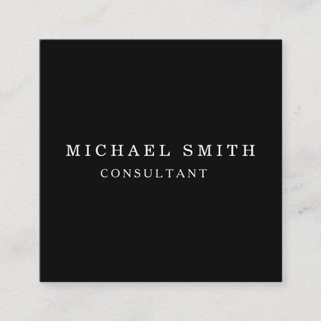 Personalized Custom Minimalist Modern QR Code Logo Square Business Card (Front)