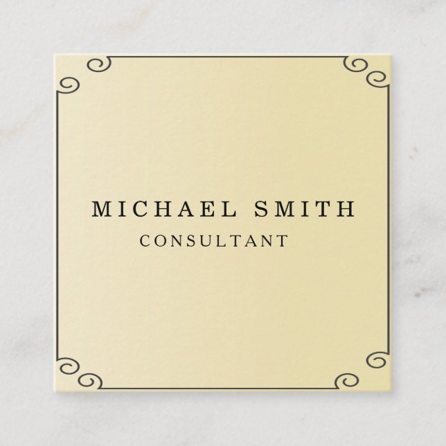 Personalized Custom Minimalist Modern QR Code Logo Square Business Card (Front)