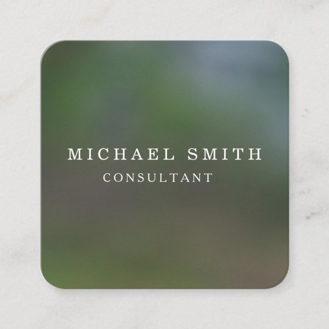 Personalized Custom Minimalist Modern QR Code Logo Square Business Card (Front)