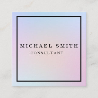 Personalized Custom Minimalist Modern QR Code Logo Square Business Card