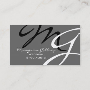 Personalized Custom Monogram Business Card
