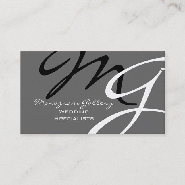 Personalized Custom Monogram Business Card (Front)
