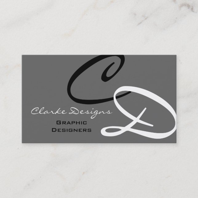 Personalized Custom Monogram Business Card (Front)