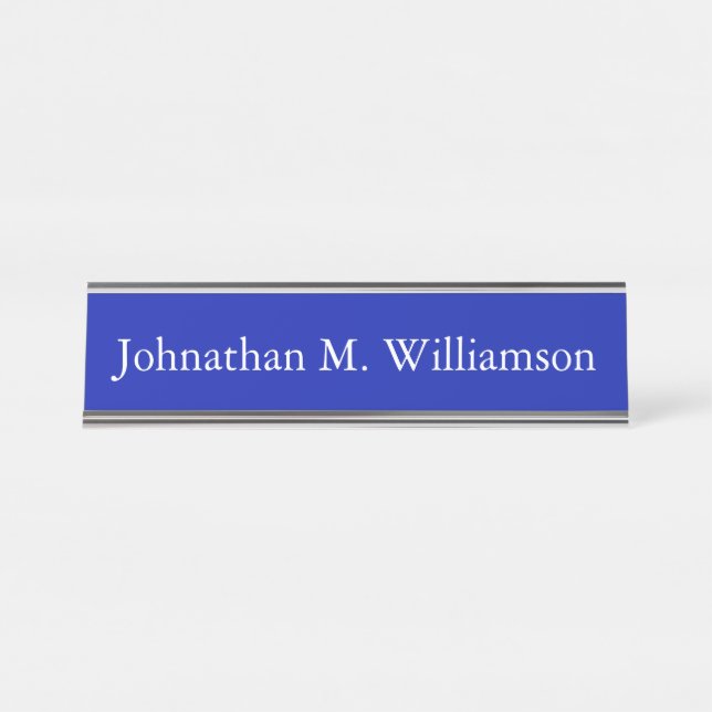 Personalized Custom Monogram Desk Name Plate (Front)