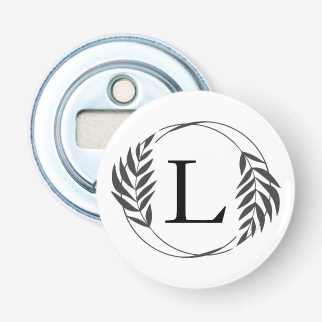 Personalized Custom Monogram Gift Bottle Opener (Front)