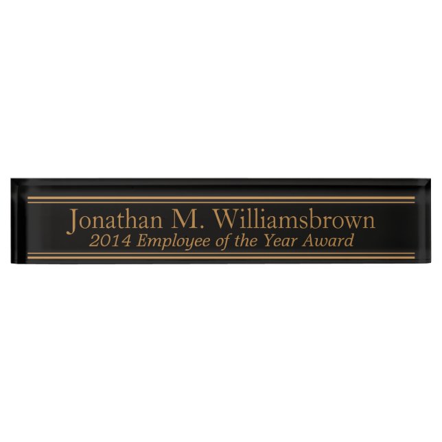 Personalized Custom Monogram Name Plate (Front)