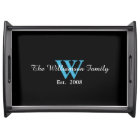 Personalized Custom Monogram Serving Tray