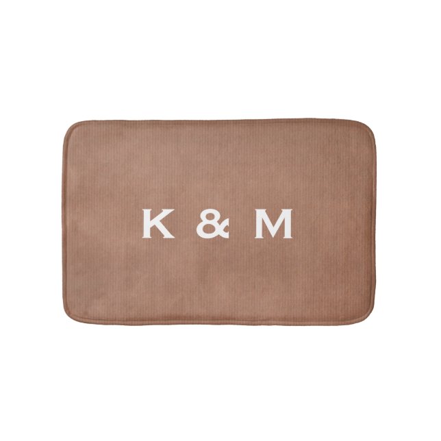 Personalized Custom Monogrammed  Bath Mat (Front)