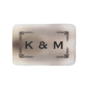 Personalized Custom Monogrammed Swirl Bath Mat