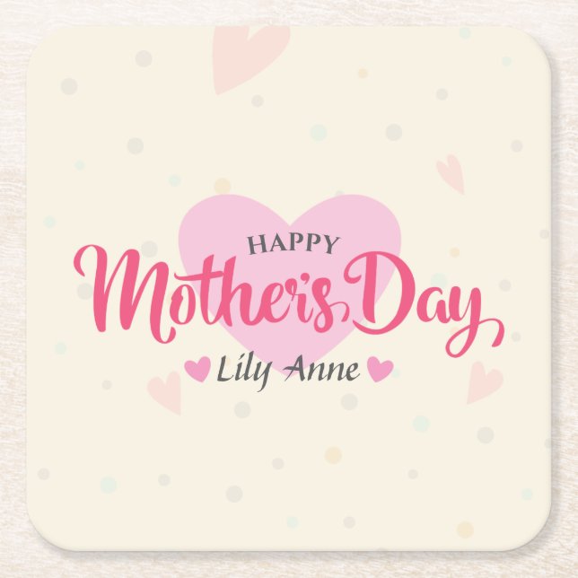 Personalized Custom Mother's Day | Coaster (Front)